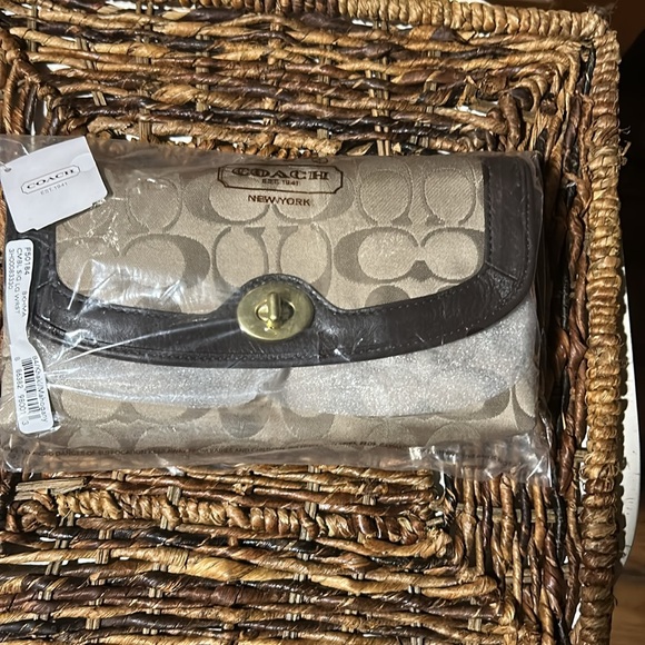 Coach Brown and Tan Monogram Large Wristlet BNWT - Picture 9 of 9